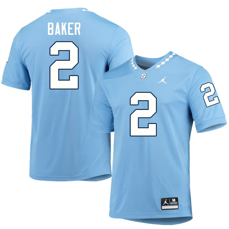 #2 Bryce Baker North Carolina Tar Heels College Football Jersey Stitched-Carolina Blue